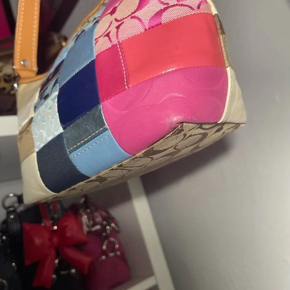Coach Colorful Patchwork Shoulder Bag - Picture 5 of 7